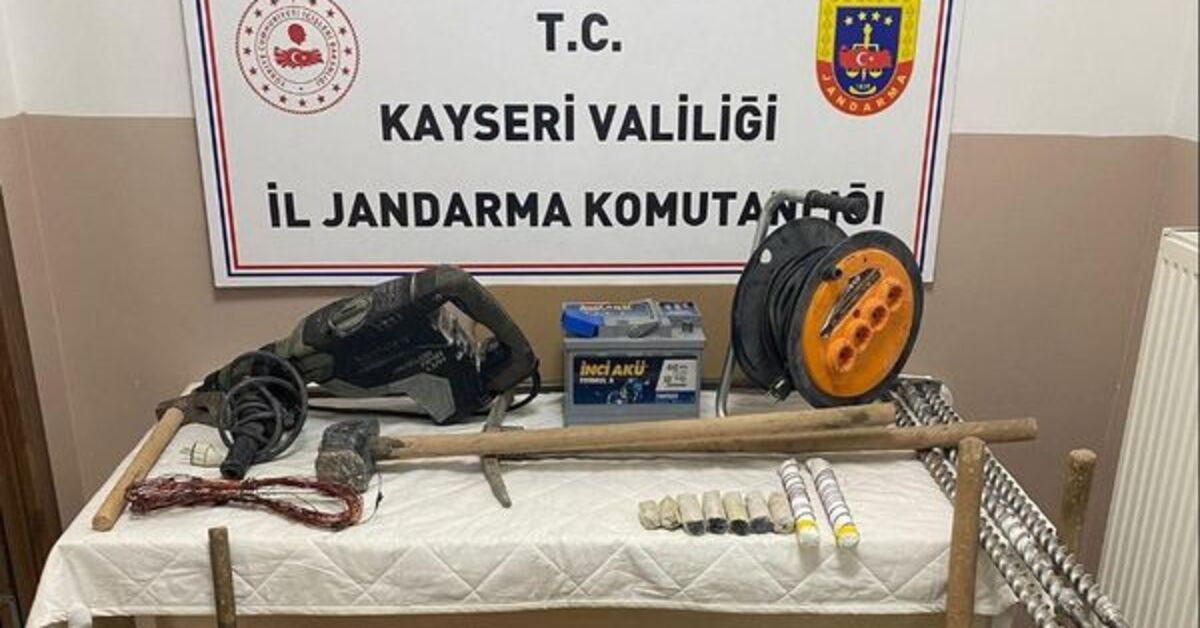 SON DAKİKA Kayseri’de kaçak kazıya suçüstü | Son dakika haberleri Detaylar…